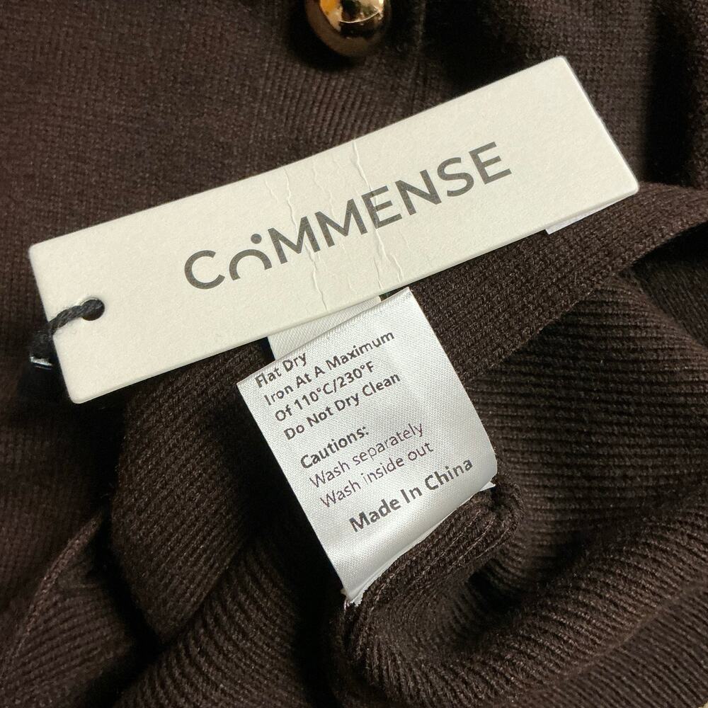 Commense Metal Button Knit Cardigan Dark Brown Size M - Picture 5 of 9